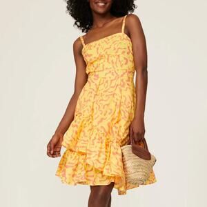 Derek Lam Collective Yellow Scribble Dress Size IT 40